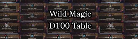 D10 000 wild magic grid